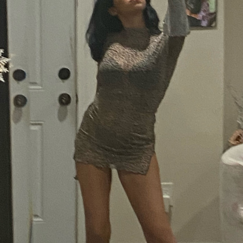 Sheer leopard dress